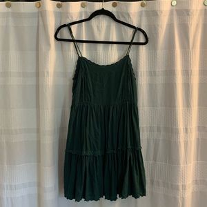 Emerald Green Urban Outfitters Tiered Dress